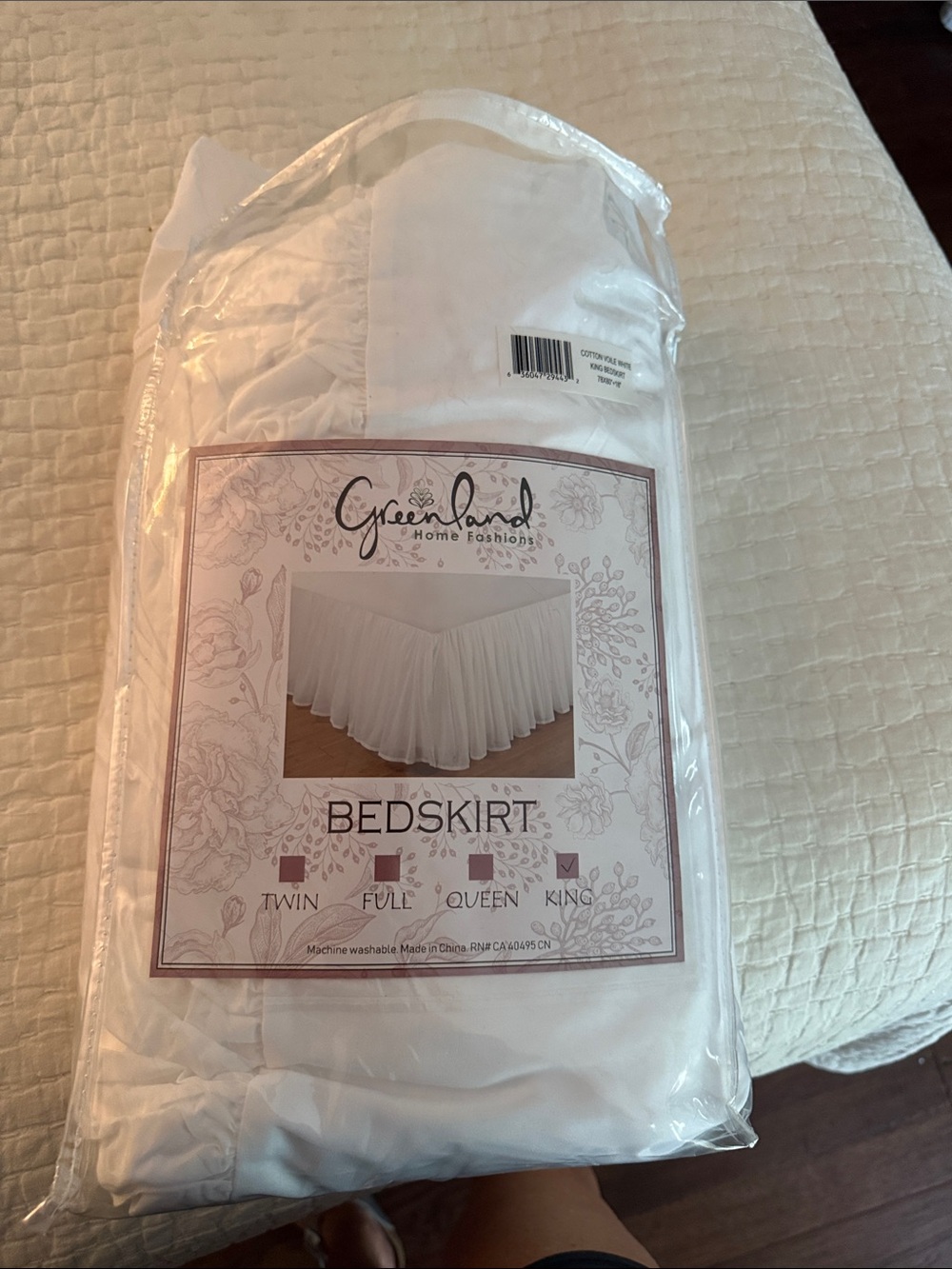 White Bedskirt - King